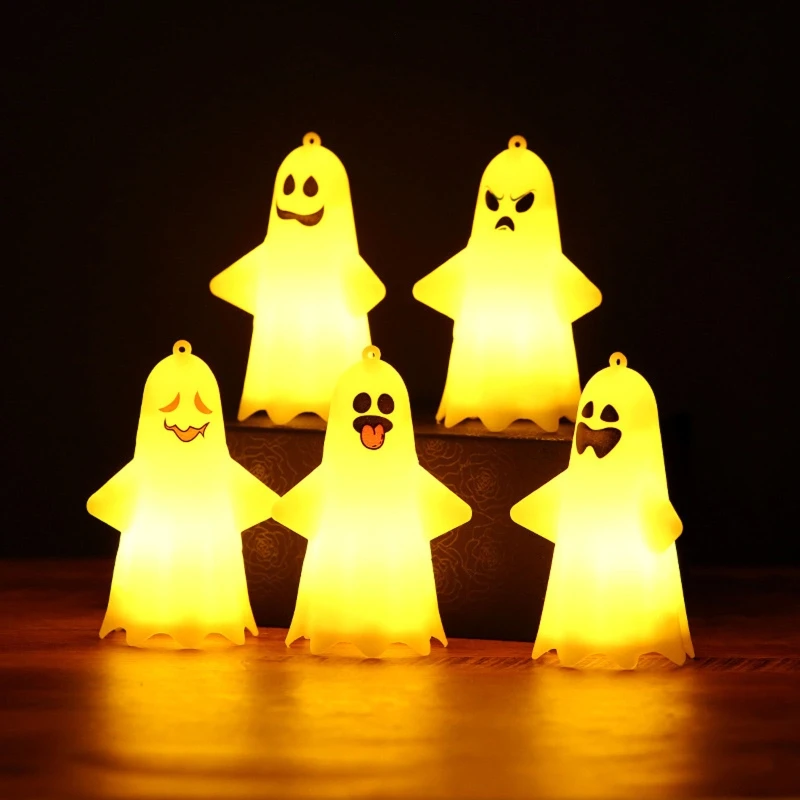 91AD Хелоуин led Мигаща лампа, Окачена Призрак се Облича Светещ Лампа Електронна Свещ Ужасите Подпори за домашно парти Украса бара