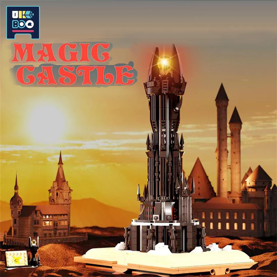 969ШТ, Креативна MOC Черната Кула, Магически Замък, Книги, Модел, градивни елементи за Сглобяване със собствените си ръце, Развиване на тухли, Играчки за деца, Подаръци