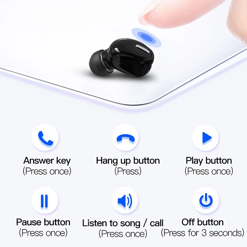 X9 Mini 5,0 Bluetooth слушалки Спортна детска слушалки с микрофон Безжични слушалки хендсфри стерео слушалки за всички телефони Xiaomi
