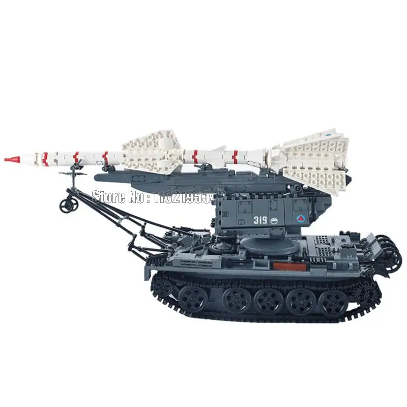 Xb06003 1623 бр. Военен армейски tank Sa-2 Guideline, 4 кукли, строителни Блокове, тухла Играчка