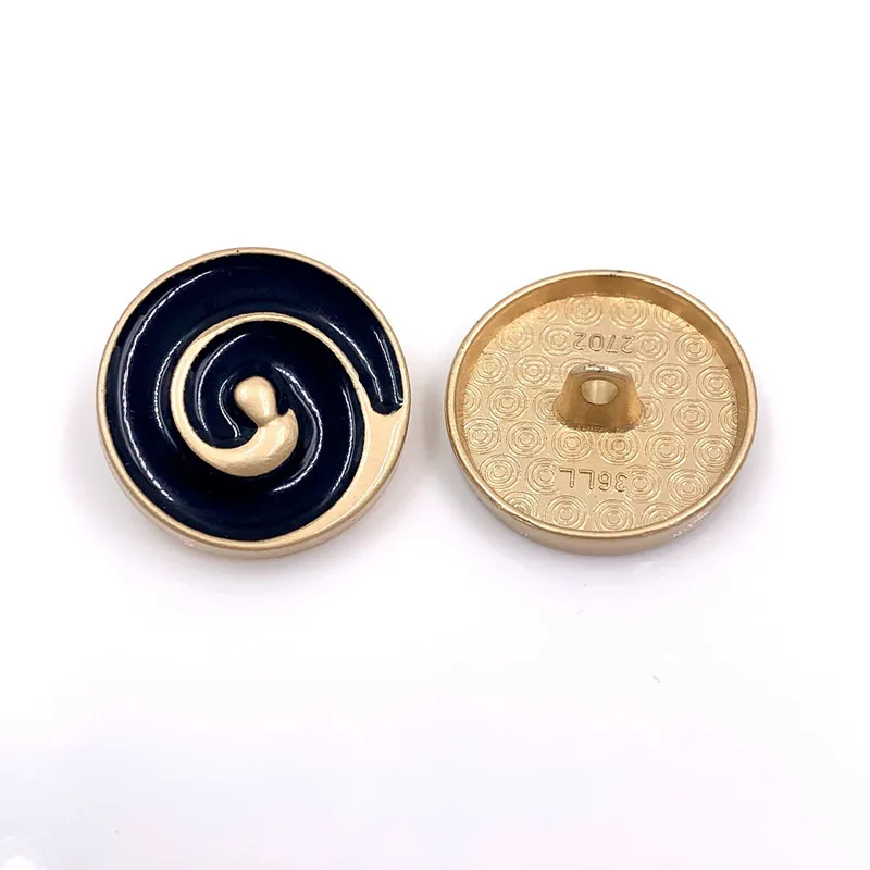 метални копчета 23/25 мм, 10 бр./лот златен цвят с черно масло, украса за пуловери, палта, аксесоари, копчета, екстремни A-19512-530