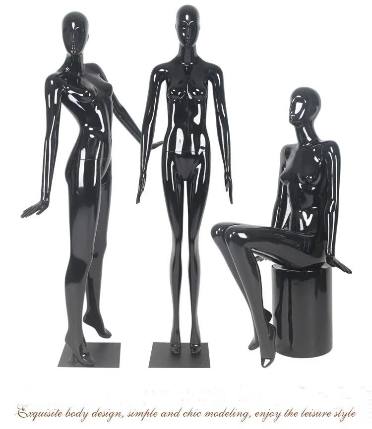 Пълно тяло Ярък Черен Женски манекен Подпори Сватбена рокля Тънък Модел Индивидуални Горещи Продажба