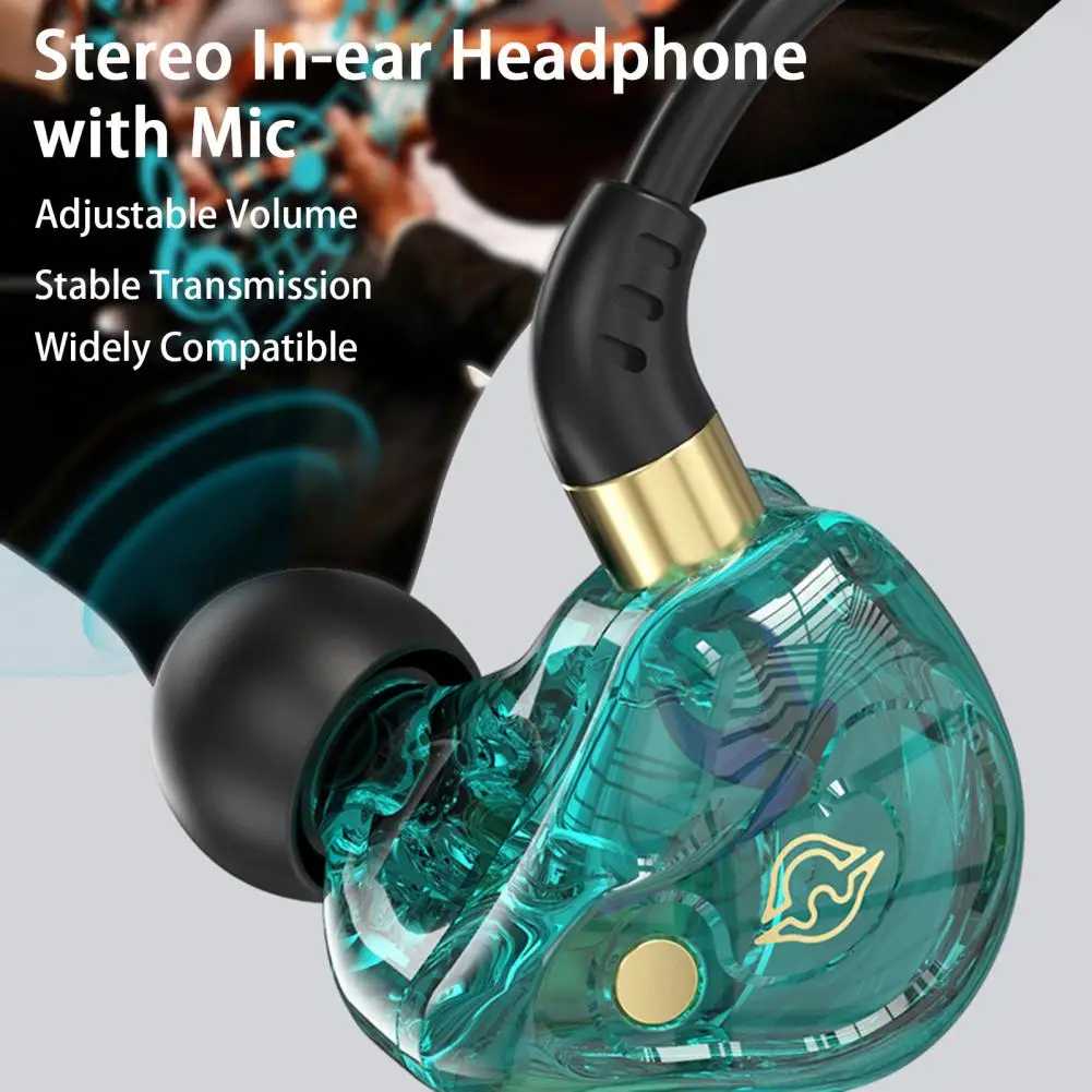 Ушите С Регулируема сила на Звука 20-200 Hz За Слушане на музика Жични Слушалки с микрофон и Басовым Вложка