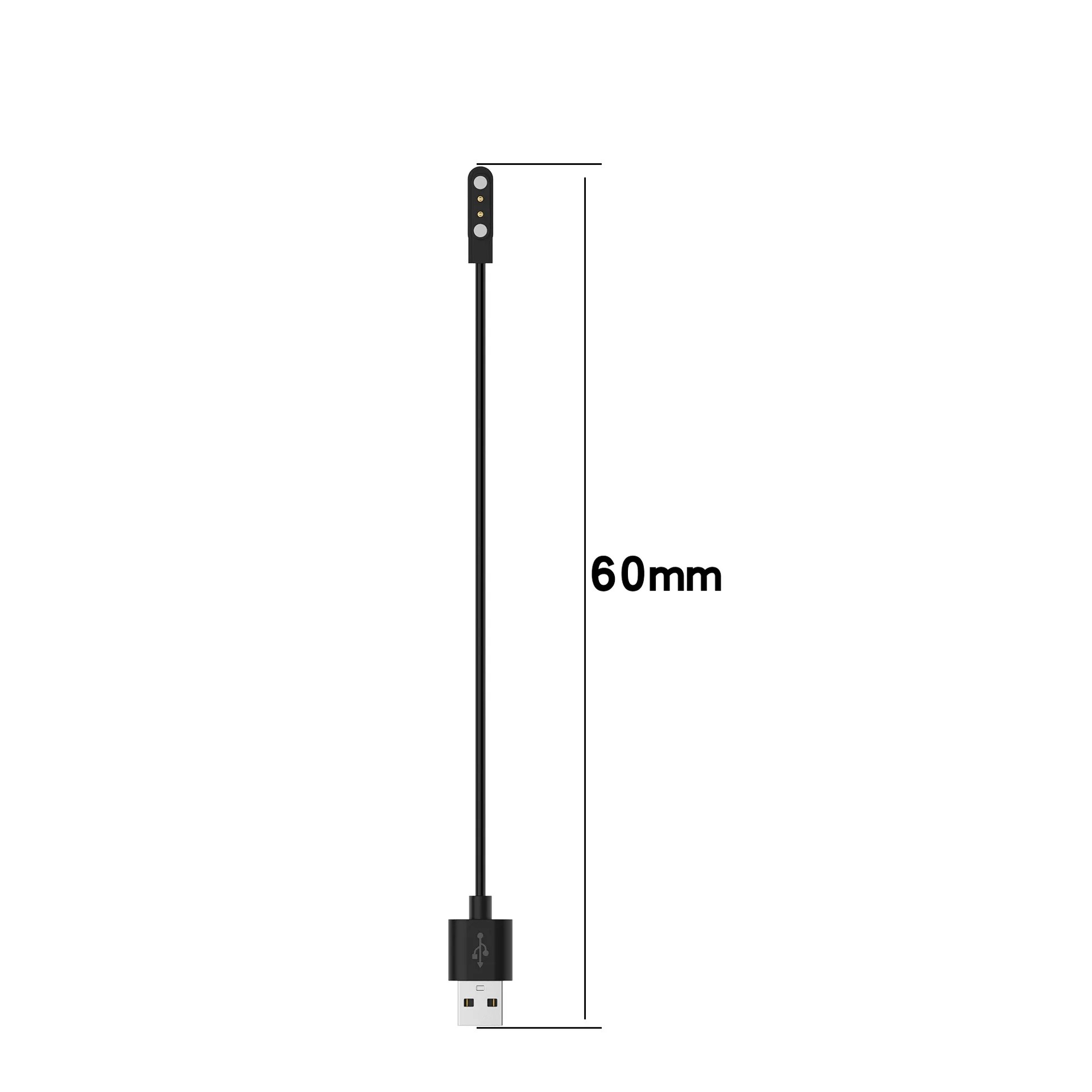 черна 60 см/1 м, USB-кабел за зареждане, кабел за часа Kieslect, K11/K10, на едро, 100 бр./лот