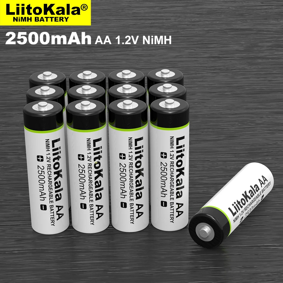 1-32 бр Liitokala 1.2 AA 2500 mah Ni-MH Акумулаторна Батерия aa За Температура на Пистолета С Дистанционно Управление, Играчка на батерии за Мишката