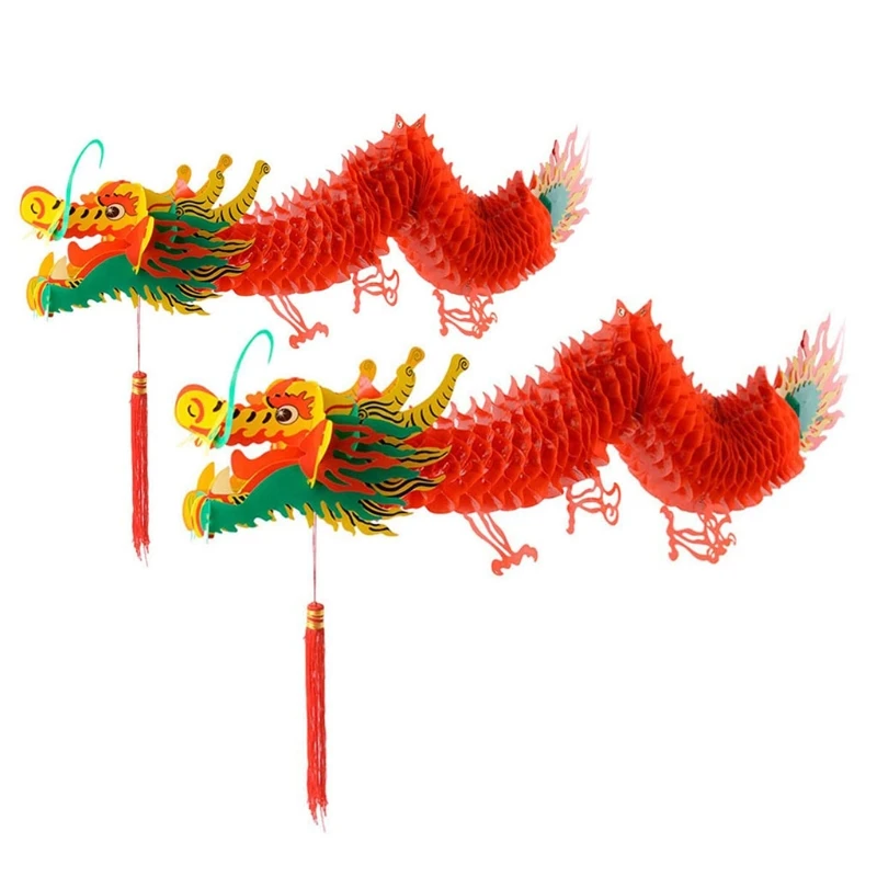1,5 м/1,0 м Пролетния фестивал, фенер с дракон, китайската Нова година, окачен хартиен фенер, улични украса, украса на двора търговски център