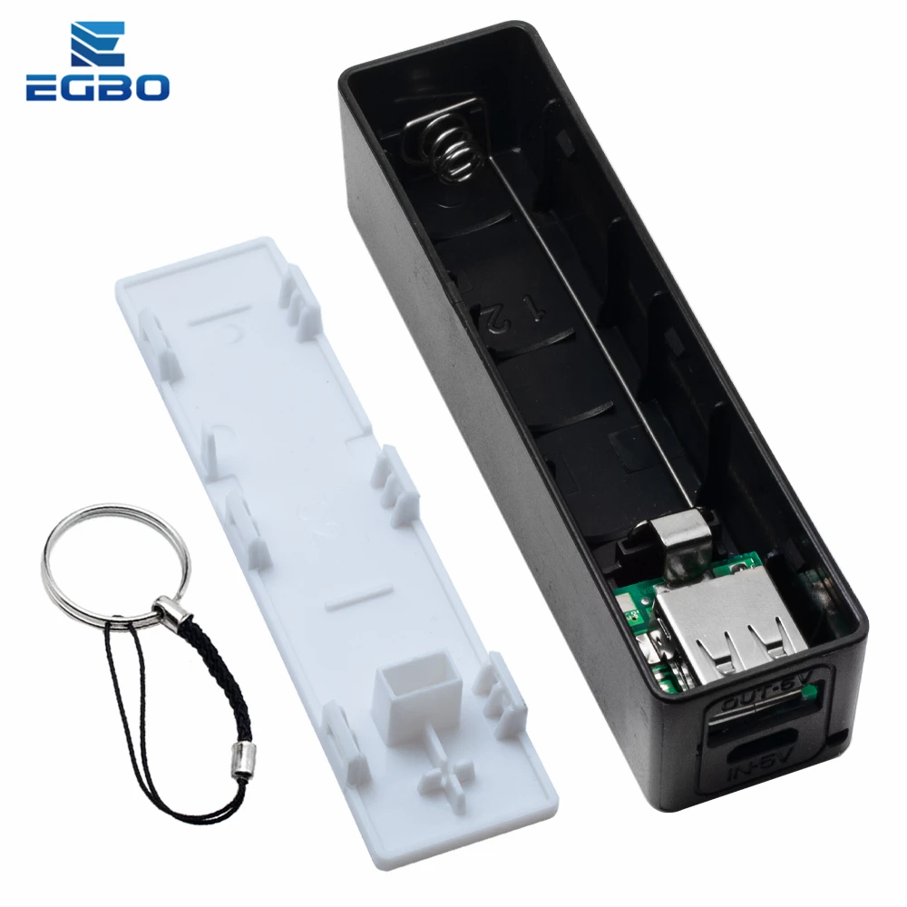 1БР egbo USB Power Bank Case Kit 18650 и Зарядно Устройство САМ Box Shell Kit Черен За Arduino