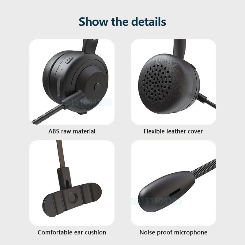 Безжични Bluetooth слушалки слушалки XD008 с микрофон за намаляване на шума, геймерские бизнес видео разговори, срещи, спортни слушалки за фитнес