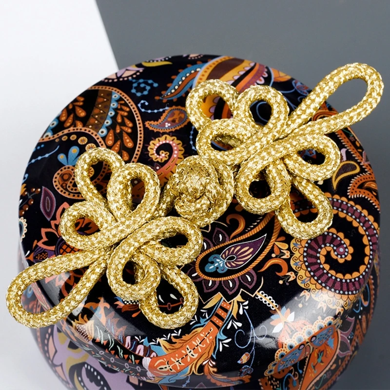 Златна Тел, китайска пуговица Чонсам, закопчалка под формата на възел-водни кончета за ръчно изработени дрехи в национален стил