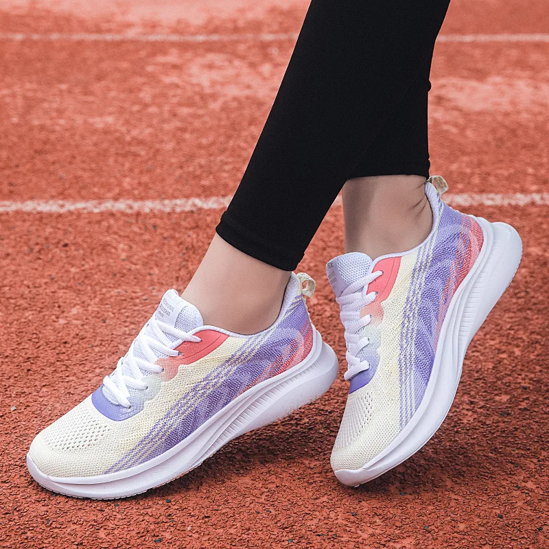 Лятна окото дамски обувки с ярки цветове, леки маратонки, дишащи ежедневни маратонки за бягане, спортни обувки, дамски