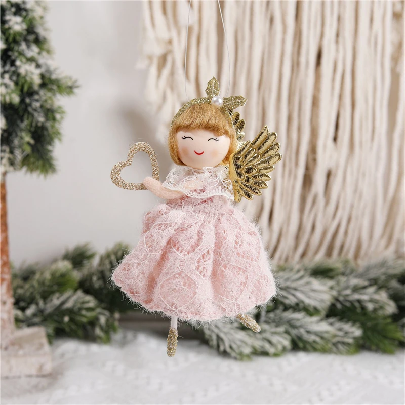 Нова Година 2024 Коледен Ангел Кукла Украса за Коледната Елха Висящи Висулки Коледна Украса Натал Навидад 2023 Коледен Подарък
