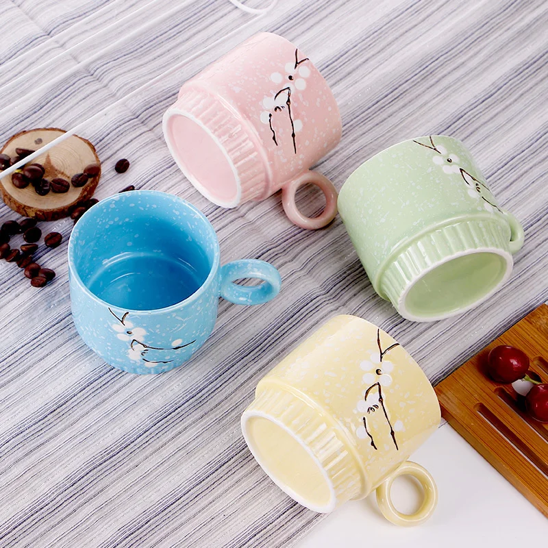 Творчески чаши с ръчно рисувани под формата на снежинки, офис чаши за кафе, битови цветни чаши чай, INS, колекция от керамични чаши с чаша