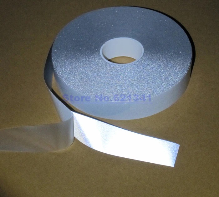 Търговия на едро с 25 мм * 200 м, Без еластична светоотражающей филм за топлопреминаване Предупреждение за сигурност Светоотражающая на тъканта, лента за гладене