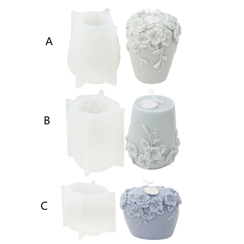 Цилиндрични форми на Силиконовата форма за направата на свещи Множество форма от смола Форми за леене смола САМ силиконова форма