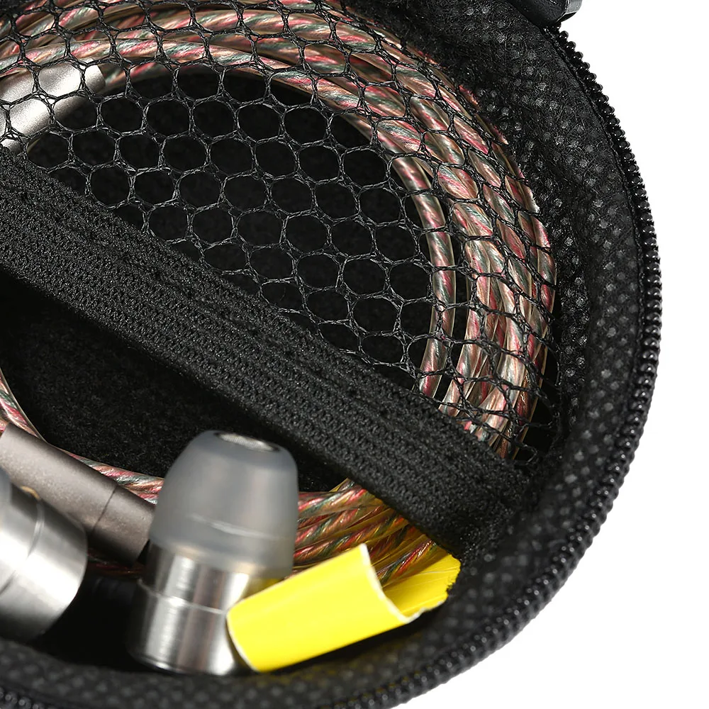 Чанта за съхранение на слушалки, чанта за съхранение на жични слушалки, мини преносим в джоб от вкара тъкани, аксесоари за слушалки