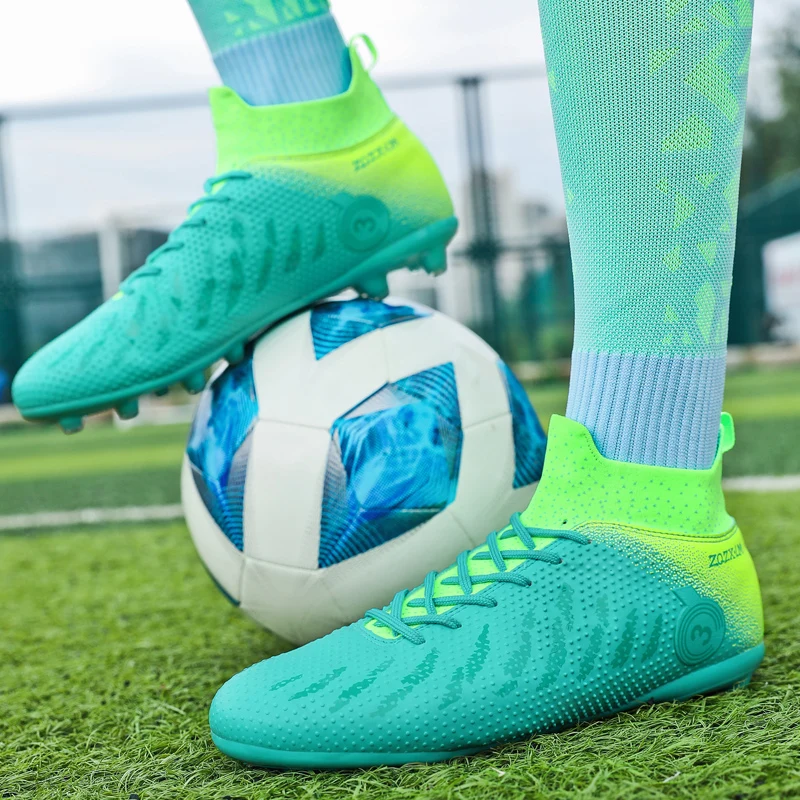 Качествени футболни обувки Messi, устойчива на плъзгане обувки, търговия на Едро, футболни обувки за дейности на открито, спортни мачове на футзалу, маратонки 31-48 размер