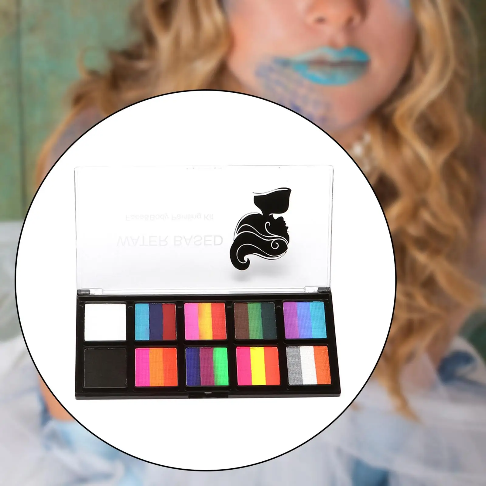 Палитра на бои за лице и тяло Facepaint, комплект за рисуване за деца, боя, която може да се пере