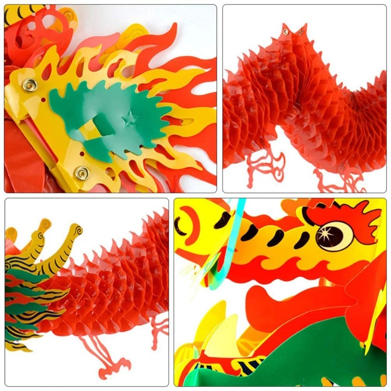 1,5 м/1,0 м Пролетния фестивал, фенер с дракон, китайската Нова година, окачен хартиен фенер, улични украса, украса на двора търговски център