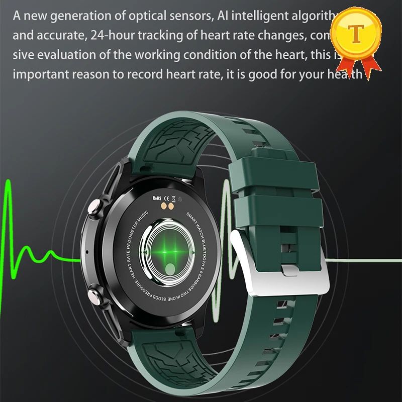 2021 най-новото управление на музика с Bluetooth Smart-часовници за измерване на сърдечната честота, кръвното налягане, Времето Фитнес Спортни часовници на открито