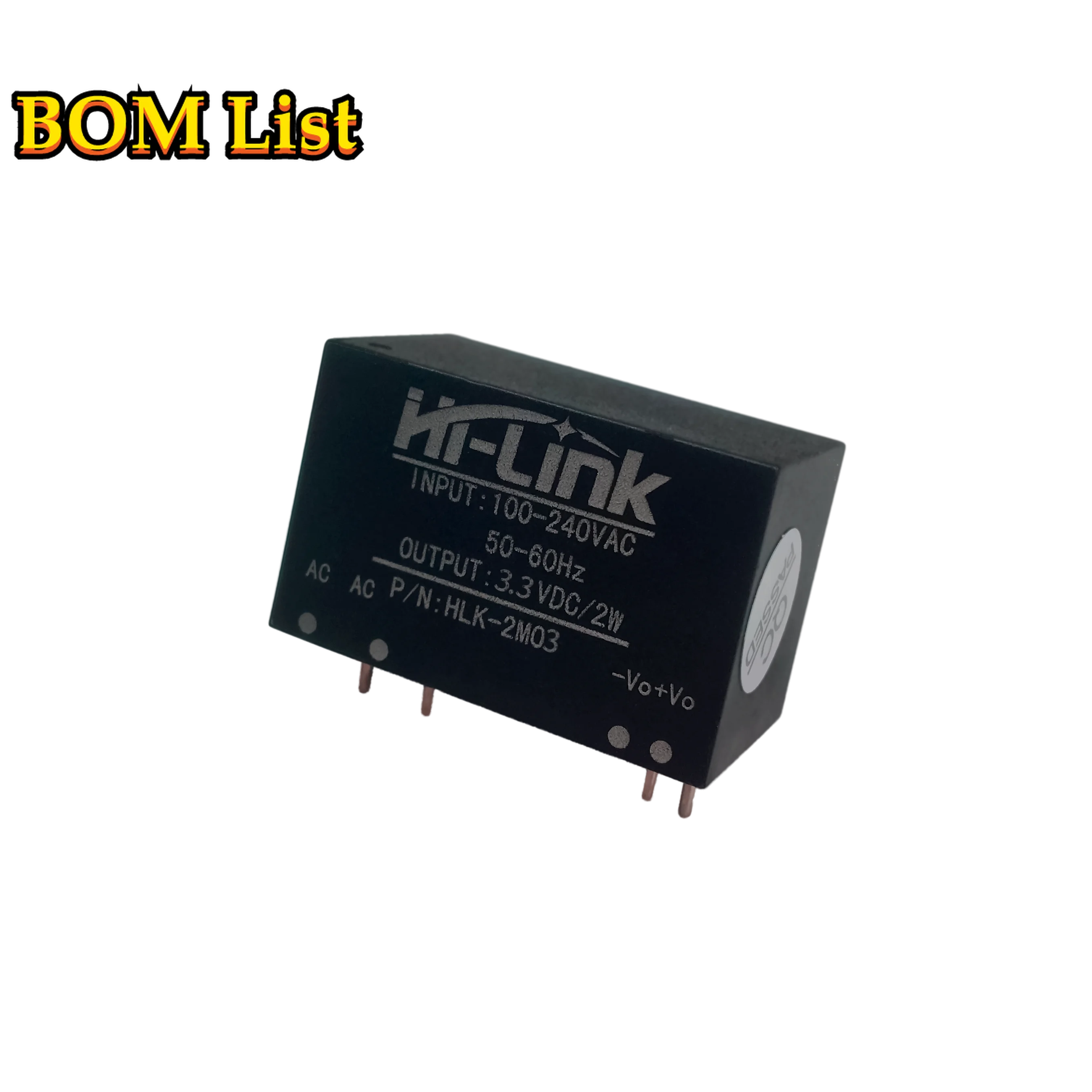 HLK-2M03 Hi-Link AC DC модул за захранване с ниска пульсацией 220 до 3,3 2 W умен дом с понижаващ модул превключване на храна