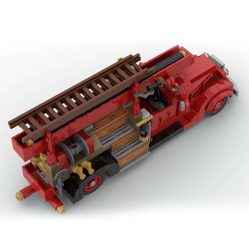 Moc градивните елементи на Модел на превозното средство 1937 Старата Кола на Пожарната V8-85 Технически Тухли DIY Монтаж на Известните Играчки За Детски Празнични Подаръци