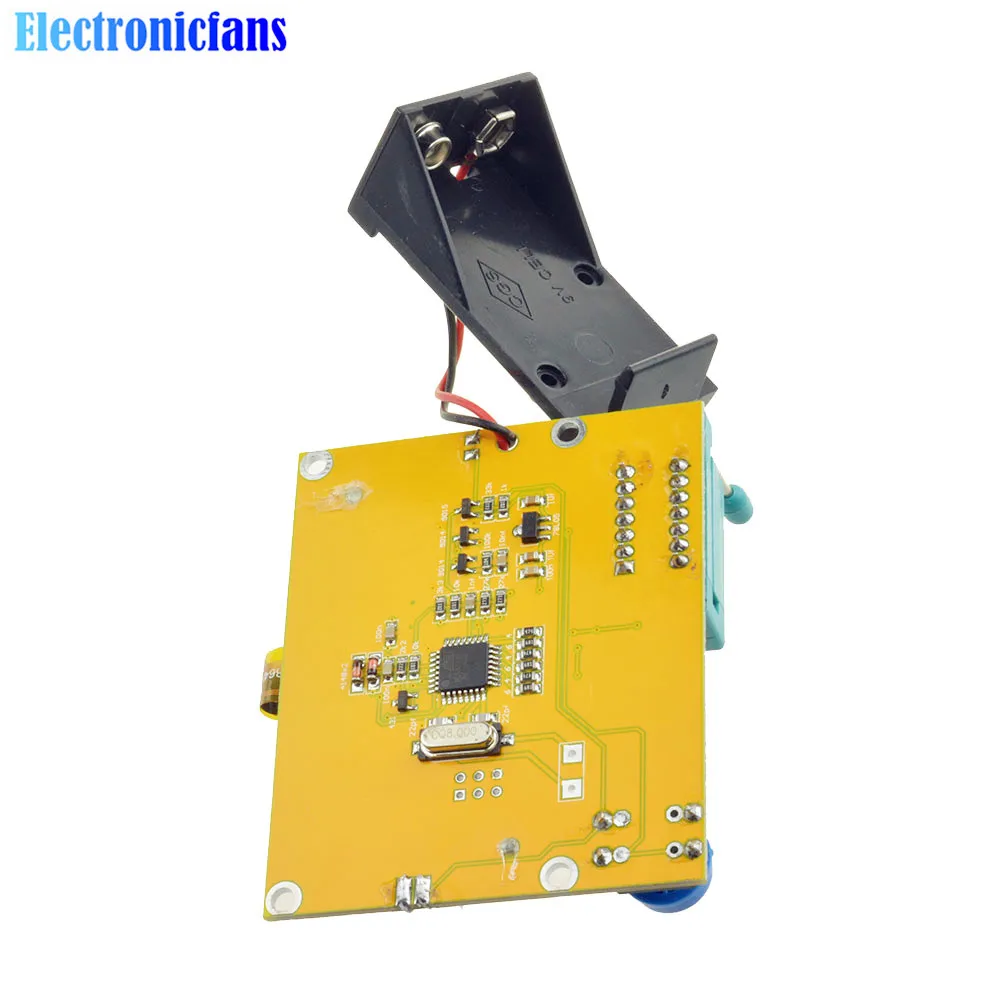 Дигитален Тестер за транзистори LCR-T4 Mega328, Измерител на капацитет Диод, Триода, MOS/PNP/NPN, LCD Тестер + Акрил калъф + Калъф за Батерията