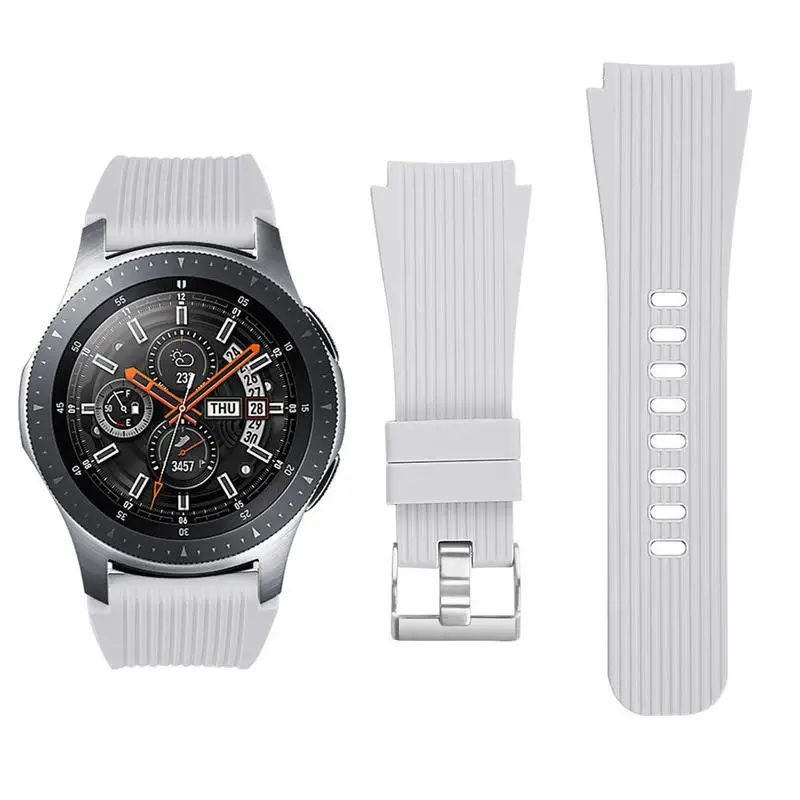 Каишка за часовник ForSamsung GalaxyWatch S4 SM-R800 46 мм Мек Силиконов Оригинален Спортен Универсален 22 мм и Каишка за смарт часа