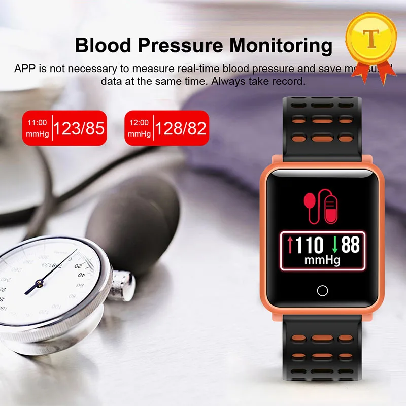 Нова smart-гривна с напомняне за разговор, мониторинг на сърдечната честота и кръвното налягане, водоустойчив гривната ip68, цветен екран smartband, голям екран