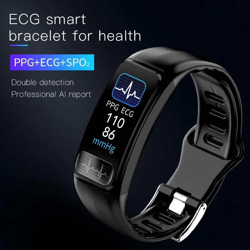 + ТОЧКИ Смарт часовници P12, спортен Bluetooth гривна, мониторинг на сърдечната честота, Напомняне за разговор, спортен Режим, умен Гривна