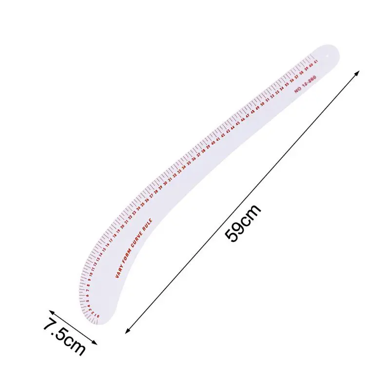 Шевна линия във формата на запетая, френска крива, пластмасов инструмент за рисуване шивачи САМ P15F