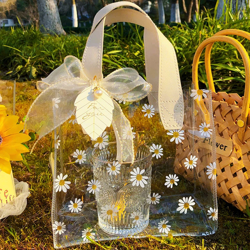 1 бр. прозрачна подарък чанта-тоут от PVC, прозрачна пластмасова чанта с лайка, подарък кутия за бонбони, сватбени аксесоари за партита, косметичка