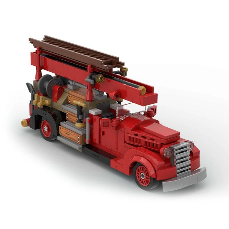 Moc градивните елементи на Модел на превозното средство 1937 Старата Кола на Пожарната V8-85 Технически Тухли DIY Монтаж на Известните Играчки За Детски Празнични Подаръци