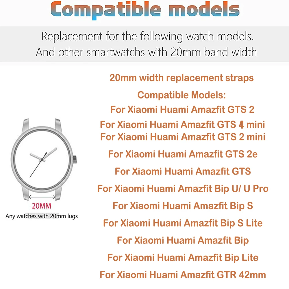 ZK30 20 мм Силикон Каишка за часовник Amazfit GTS 4/2 Mini Каишка Взаимозаменяеми Каишка За Amazfit GTS/GTS 2 Каишка За Amazfit Bip/U