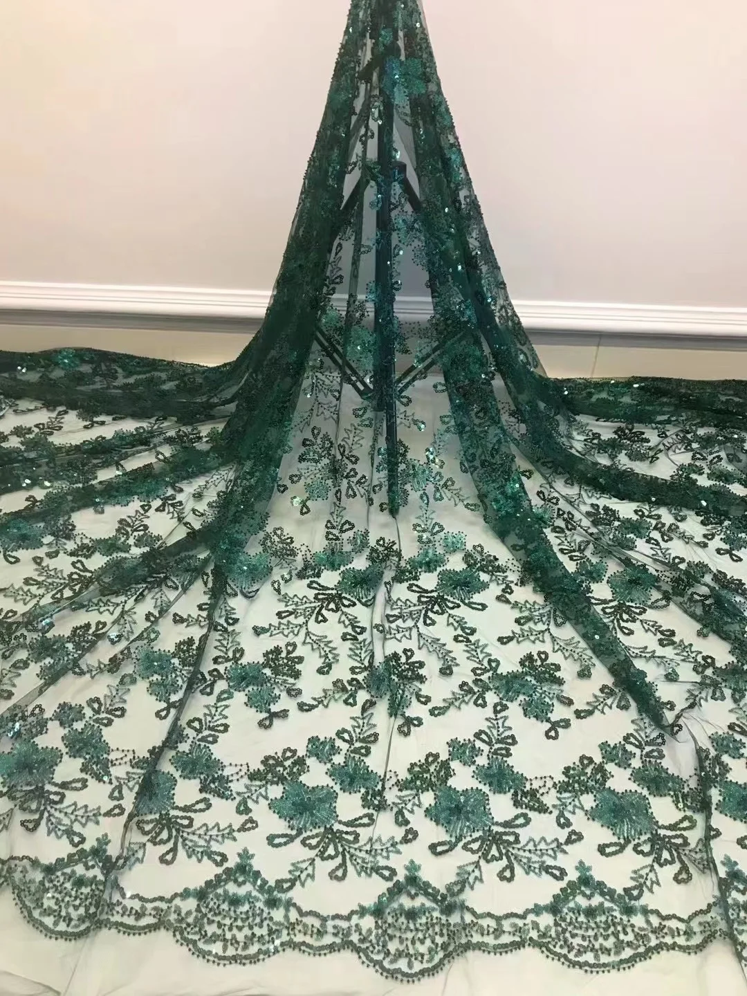 африканска лейси плат с високо качество 2023, сватба, комарници, 5 ярда, луксозен нигерийски френски тюл за сватбена рокля, зелен ходжилоу