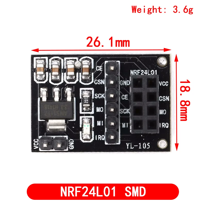 Безжичен модул за NRF24L01 + е подобрена версия на модул за безжична връзка на радиоприемник 2,4 G