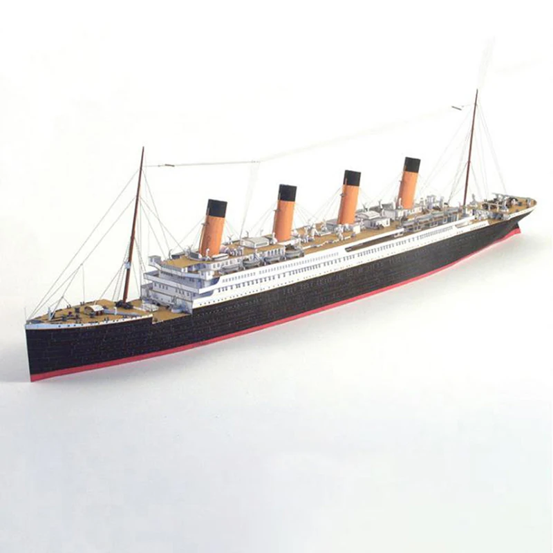 Мащаб 1:400, Титанический Кораб, 3D Книжен модел, колекция от Ръчно изработени Играчки, направи си сам, пъзели, подарък за военни Фенове