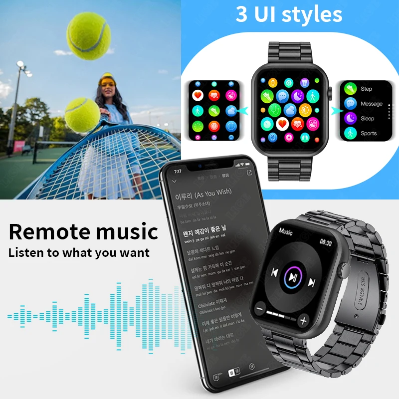Нови умен часовник LIGE за мъже, Bluetooth-предизвикателство, IP68 водоустойчив циферблат, умни часовници за жени, фитнес гривна Sprot по поръчка, циферблат 2023