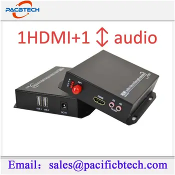 1-Канален оптичен Конвертор HDMI Singlmode Singel fiber 10 км удължителен кабел от Оптични Влакна, HDMI с 1 Двупосочно аудио