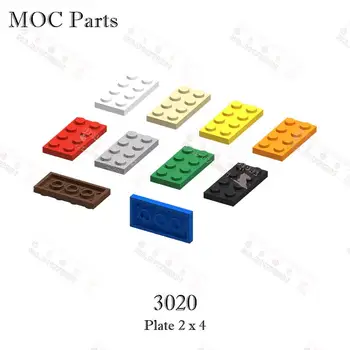 10 БР. MOC резервни Части 3020 Плоча 2x4 Строителни Блокове Креативни Аксесоари 