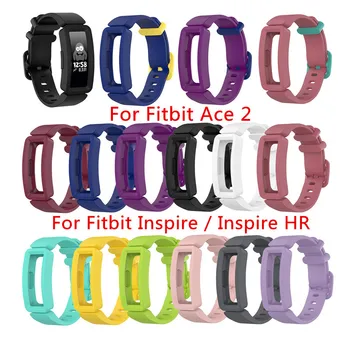 100шт Силикон Гривна Каишка Гривна За Fitbit Inspire/Inspire HR Fitbit ace 2 ACE2 Smartwatch Взаимозаменяеми Каишка За Часовник
