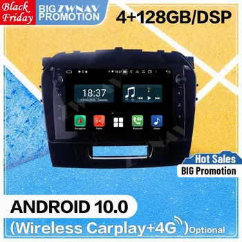 2 Din 128 Г Carplay Android екран за Suzuki Vitara 4 2014 2015 2016 2017 2018 Авто аудио стерео радио GPS навигация главното устройство