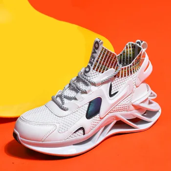 2022 Нови Мъжки Обувки, Ежедневни обувки За Джогинг, Тенис на Окото Дишаща Модни Вулканизированная обувки, Еластична и удобни мъжки обувки