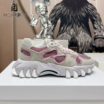 2023 Летни спортни обувки, цвят съответства на новата мода, дамски, мъжки маратонки за влюбени, обувки дантела, дишаща луксозни обувки за татко