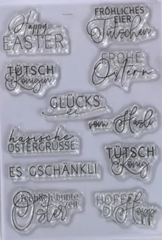 2023 Нова немска Великден марка, Прозрачни печати за scrapbooking, прозрачен силиконов каучук, декор за фотоалбума 