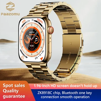 2023 Нови Оригинални Златни Часовници 8 Smartwatch на Мъже, Жени Bluetooth Предизвикателство Спортен Фитнес Тракер, Безжичен Зареждане NFC Смарт Часовници