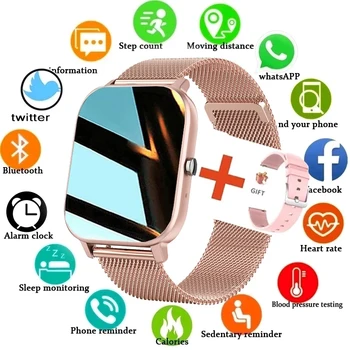 2023 Новите смарт часовници с Bluetooth-разговори за мъже и Жени, полносенсорный гривна, фитнес тракер, спортни умни часовници за жени за смартфон Xiaomi