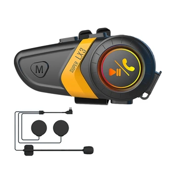 2X LX3 каска Bluetooth слушалка 1200 ма Мотоциклетът BT5.0 Безжичен микрофон, стерео, защита от на смущения, водоустойчив