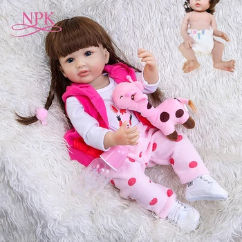 55 см на цялото тяло slicone мека възстановената момиче bebe кукла възстановената играчка за баня Анатомично правилна кукла