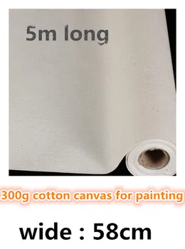 58 см, празен 300 грама памук платно за рисуване на руло за студентска практика