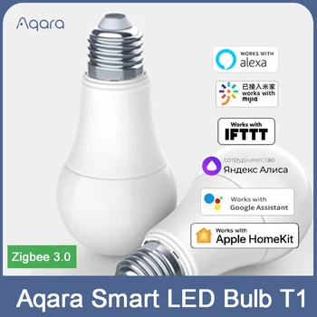Aqara Интелигентна led лампа T1 Smart home Работи с приложение MI Home алекса ifttt google homekit Alice APP Цвят E27 2700K-6500K smart Light